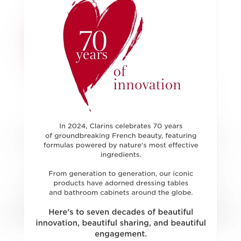Clarins brand new